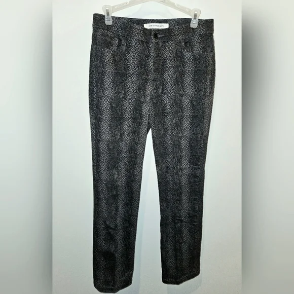 Jones New York Jeans - Black and Gray Snakeskin Look Jeans - size 6 - Picture 1 of 9